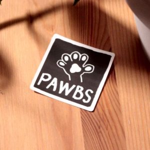 Pawbs Monochrome Text Sticker