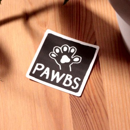 Pawbs Monochrome Text Sticker
