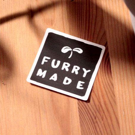 Furry Made Monochrome Text Sticker